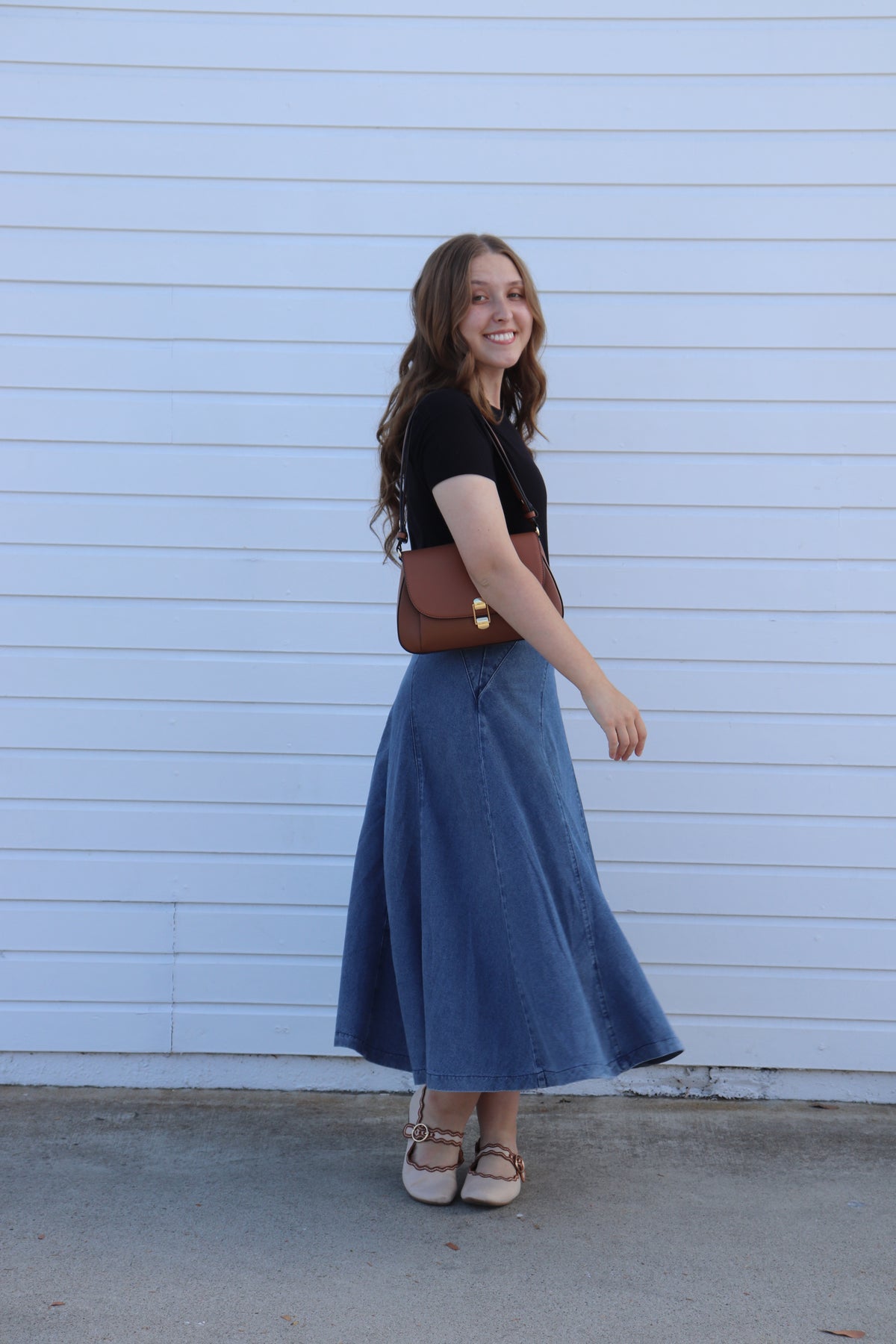 The Lindsey Denim Skirt
