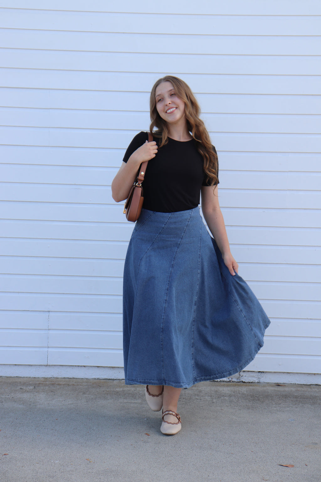 The Lindsey Denim Skirt