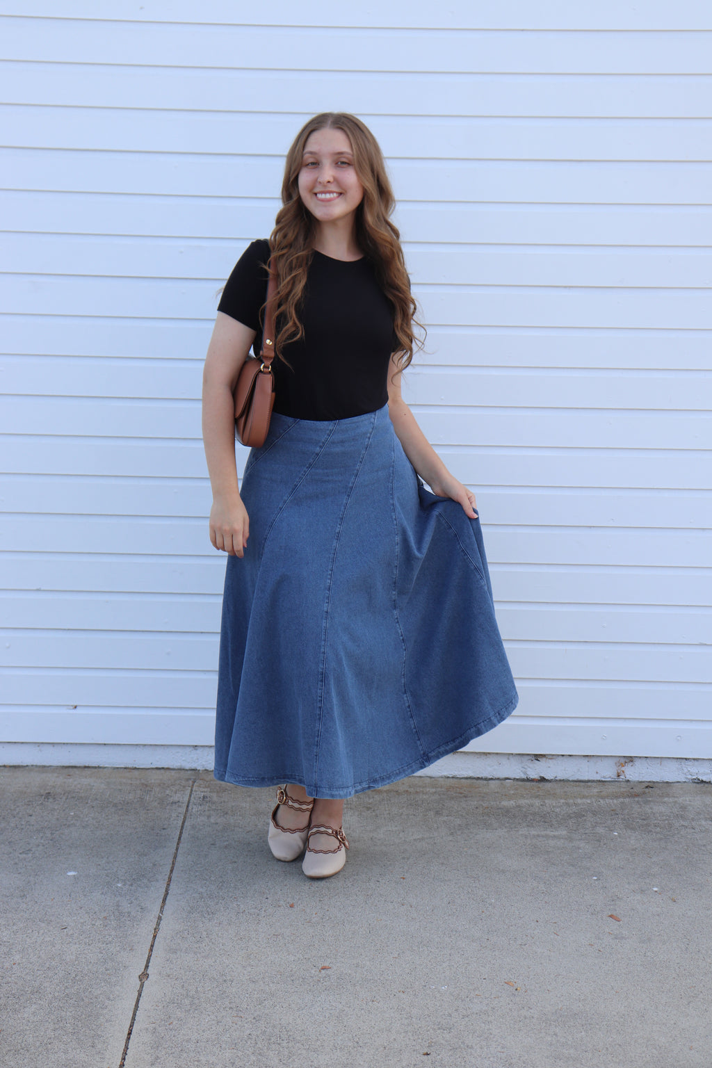 The Lindsey Denim Skirt
