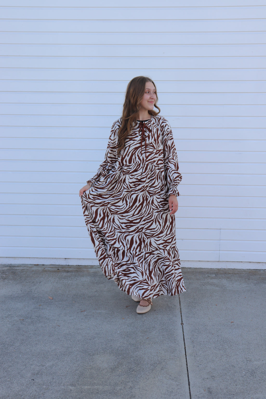 Wren Dress in Brown