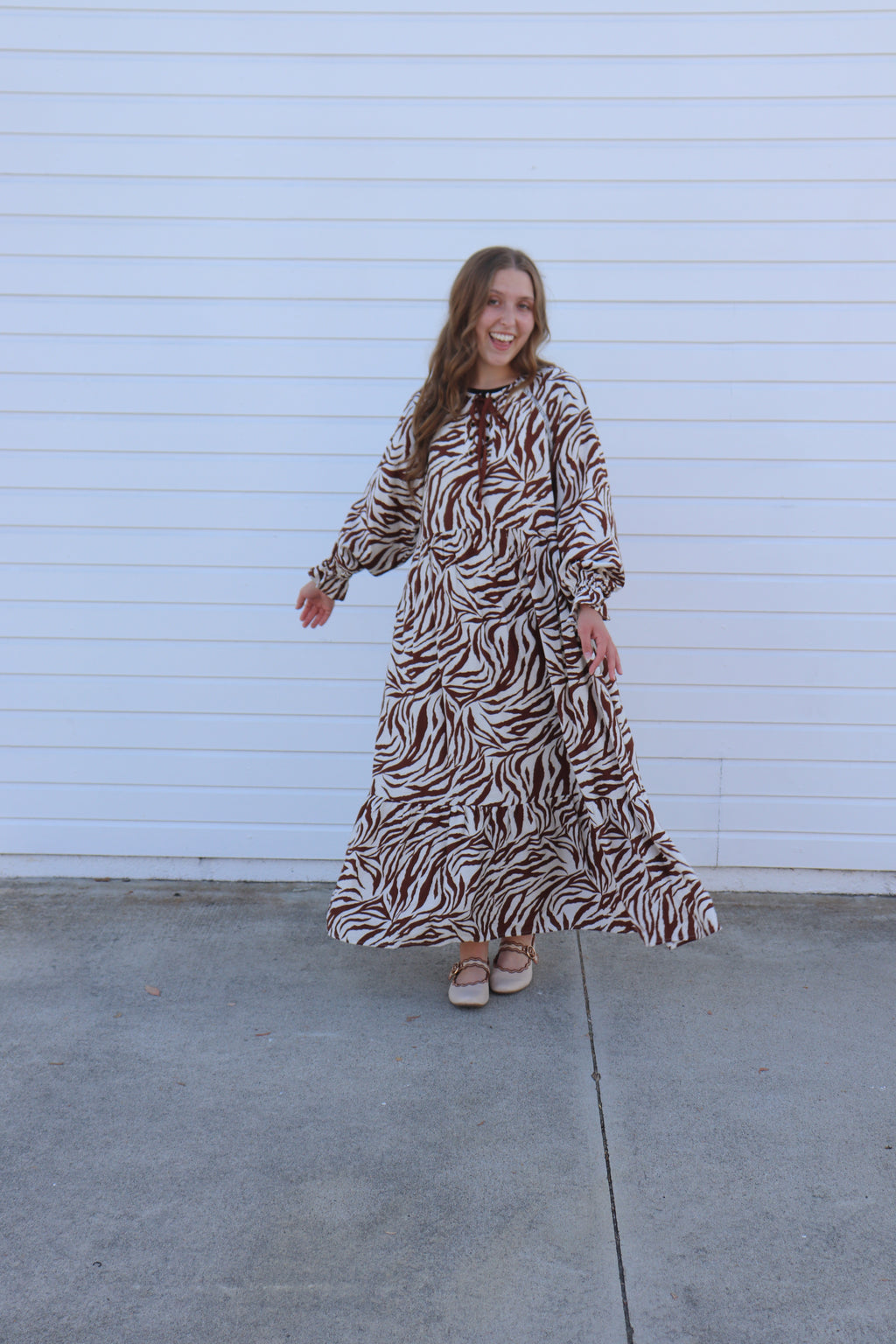 Wren Dress in Brown