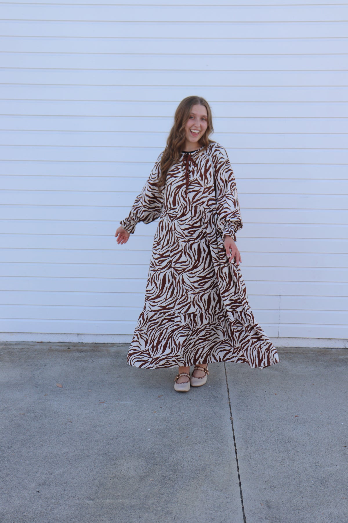 Wren Dress in Brown