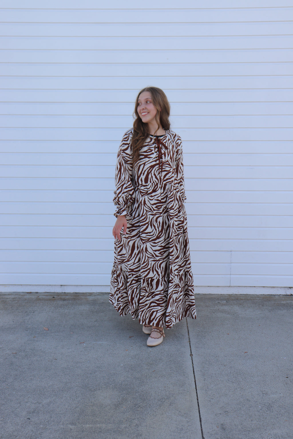 Wren Dress in Brown