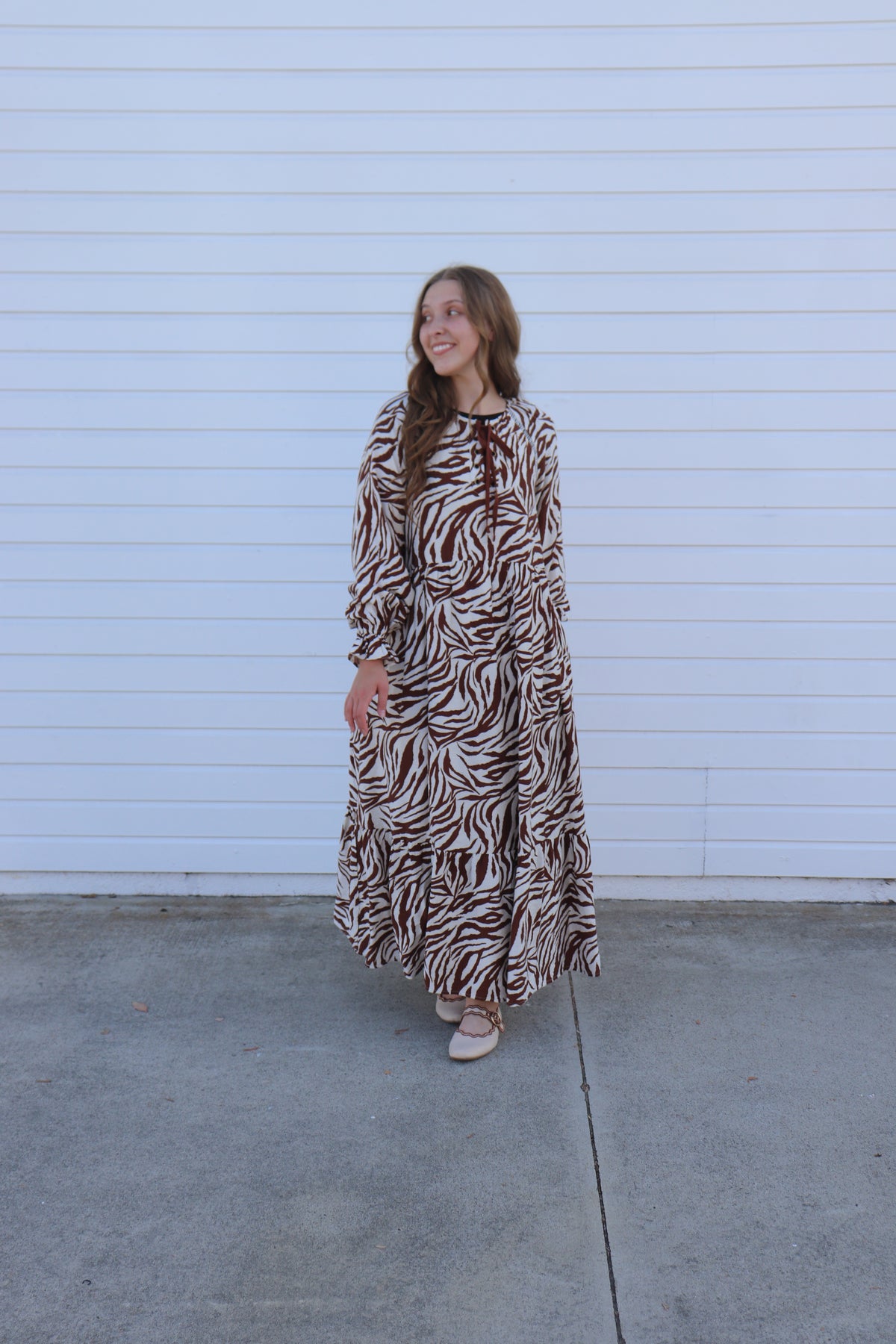 Wren Dress in Brown
